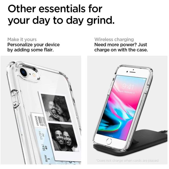 Bild 4, Spigen Spigen iPhone 7/8/SE Skal Ultra Hybrid Crystal Clear - Teknikhallen.se