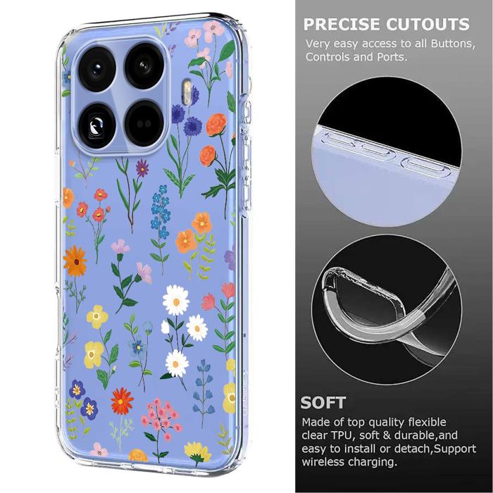 Bild 6,  Xiaomi 15T Pro Skal Med Tryck Blommor - Teknikhallen.se