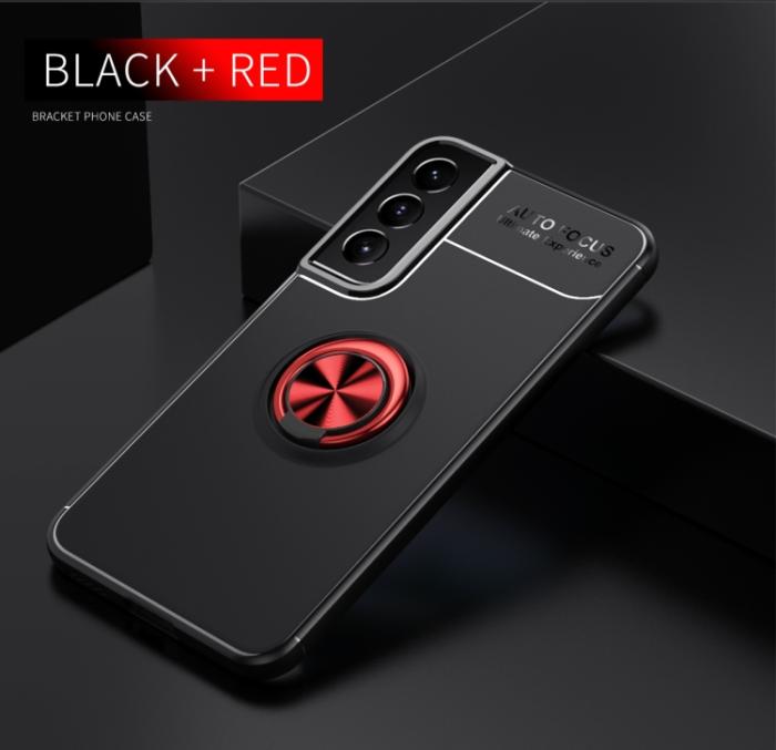 Bild 2,  Samsung Galaxy S22 Skal Ring Svart/Röd - Teknikhallen.se