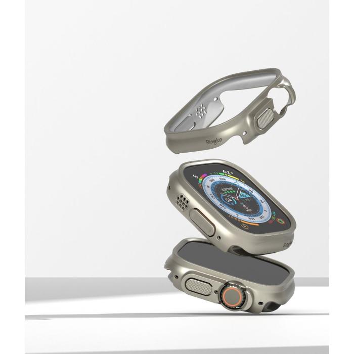 Bild 6, Ringke Ringke Apple Watch Ultra 49 mm 2-PACK Skal Slim Titanium Grey/Clear - Teknikhallen.se