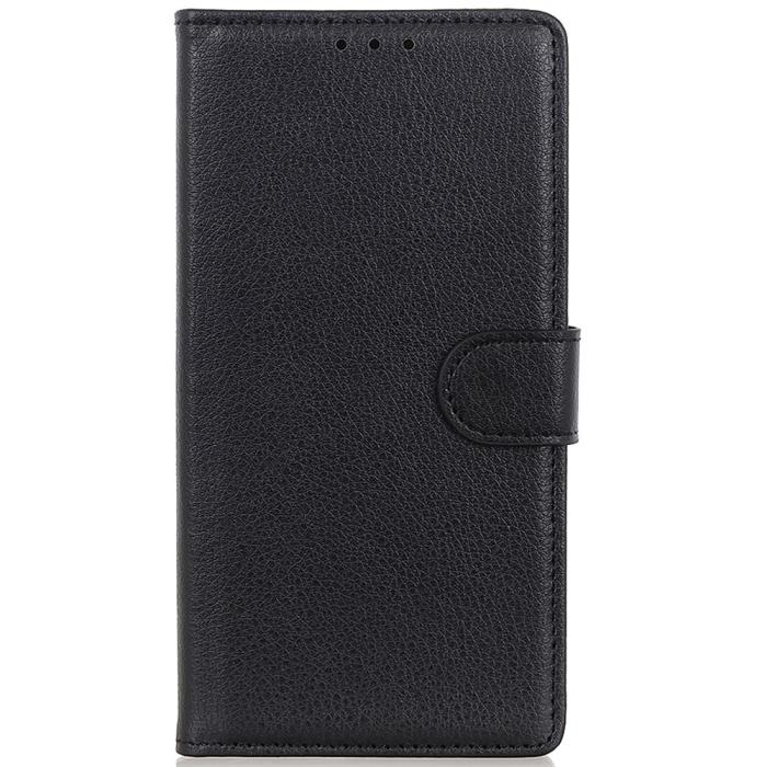 Bild 6,  Samsung Galaxy S23 FE Fodral Litchi Läder Svart - Teknikhallen.se