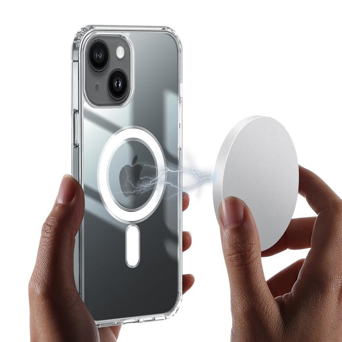 Bild 3,  iPhone 15 Skal MagSafe Akryl/TPU Transparent - Teknikhallen.se