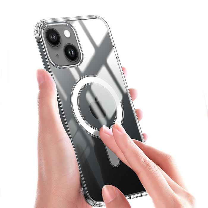 Bild 4,  iPhone 15 Skal MagSafe Akryl/TPU Transparent - Teknikhallen.se
