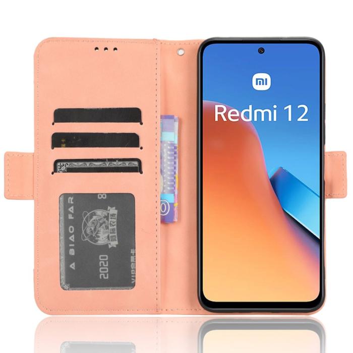 Bild 2,  Xiaomi Redmi 12 5G/4G Fodral Med Avtagbart Kortfodral Rosa - Teknikhallen.se