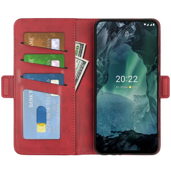 Bild 5,  Nokia G11 / G21 Fodral Magnetisk Stängning Röd - Teknikhallen.se