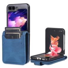 AZNS AZNS Galaxy Z Flip 6 / 7 FE Fodral L&auml;der Bl&aring; - Teknikhallen.se