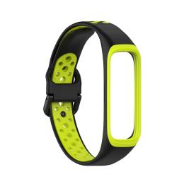  Samsung Galaxy Fit 2 SM-R220 Armband Ihåligt Silikon Svart/Grön - Teknikhallen.se