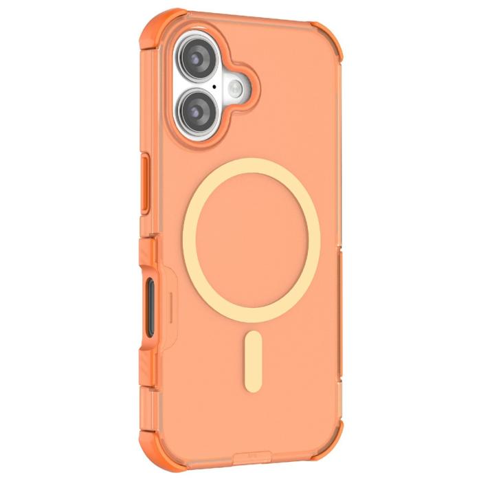 Bild 2,  iPhone 16 Skal MagSafe Shockproof Hybrid Orange - Teknikhallen.se