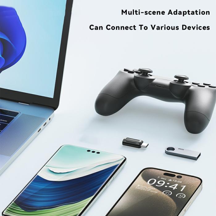 Bild 4, ESSAGER ESSAGER Lightning Hona - USB-C Hane Adapter Svart - Teknikhallen.se