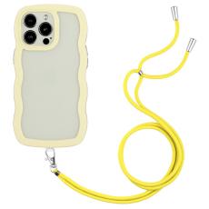  iPhone 16 Pro Max Skal Wavy Hybrid Mobilsn&ouml;re Gul - Teknikhallen.se