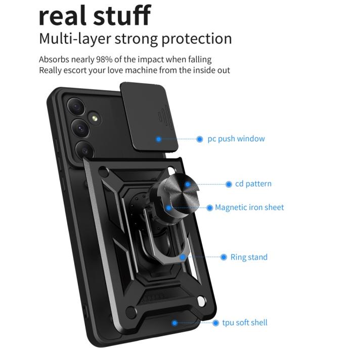 Bild 6,  Samsung Galaxy A55 5G Skal CamShield Ring Svart - Teknikhallen.se