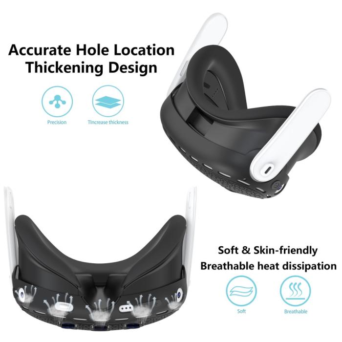 Bild 4,  Meta Quest 3 Skal Till Headset Silikon Svart - Teknikhallen.se