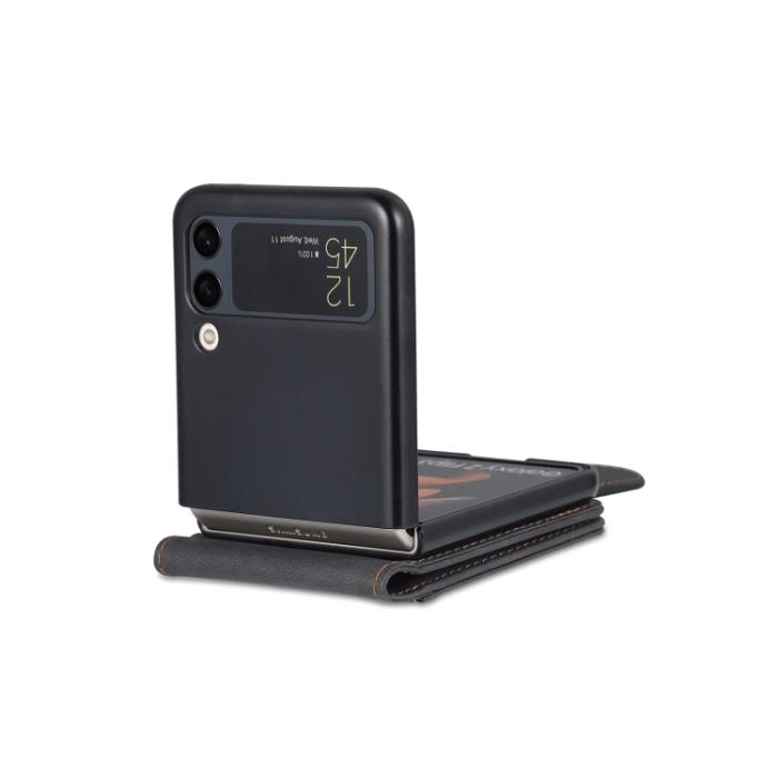Bild 4, AZNS AZNS Galaxy Z Flip 3 Fodral Skin Touch Svart - Teknikhallen.se