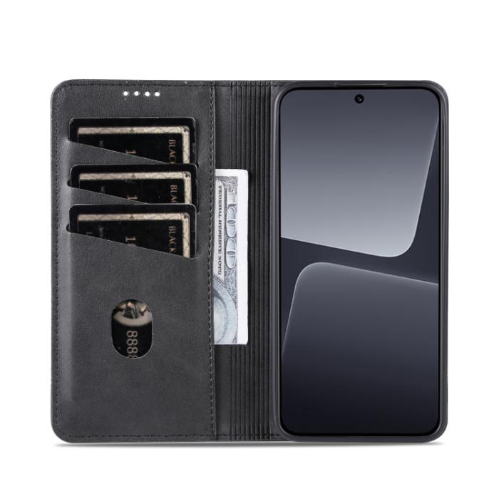 Bild 4, AZNS AZNS Xiaomi 13 5G Fodral Flip Läder Svart - Teknikhallen.se