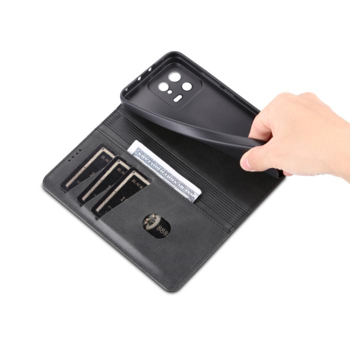 Bild 6, AZNS AZNS Xiaomi 13 5G Fodral Flip Läder Svart - Teknikhallen.se