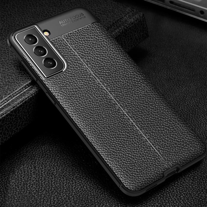 Bild 5,  Samsung Galaxy S22 Plus Skal Litchi Textur Svart - Teknikhallen.se