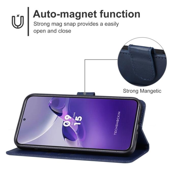 Bild 4,  Samsung Galaxy A24 5G Fodral Läder Blå - Teknikhallen.se
