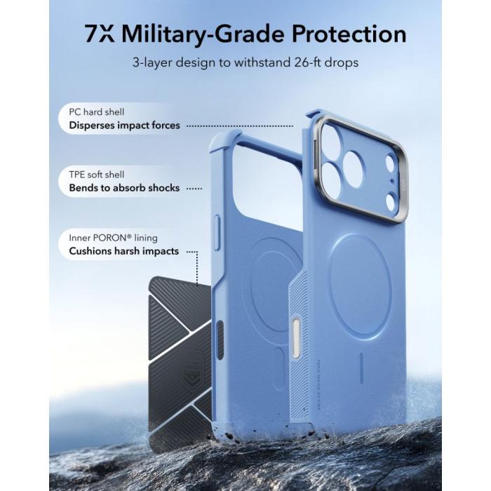 Bild 3, ESR ESR iPhone 18 Pro Max/17 Pro Max Skal MagSafe Cyber Tough Kickstand - Teknikhallen.se