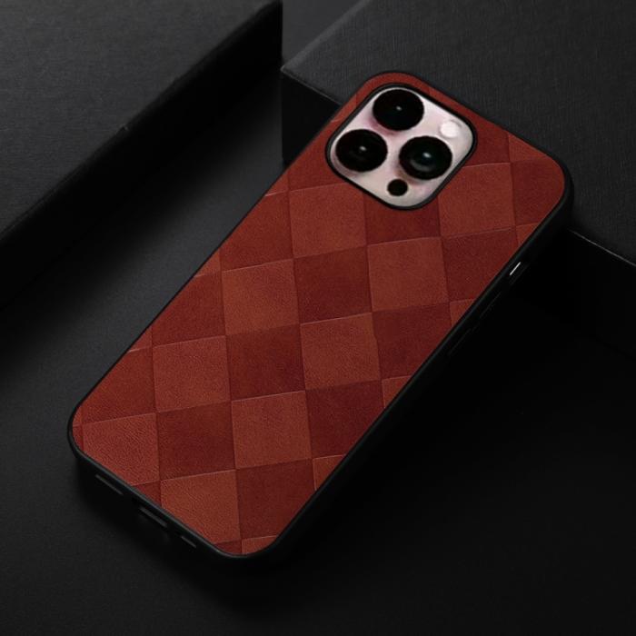 Bild 2,  iPhone 14 Pro Max Skal Vävd Textur Brun - Teknikhallen.se