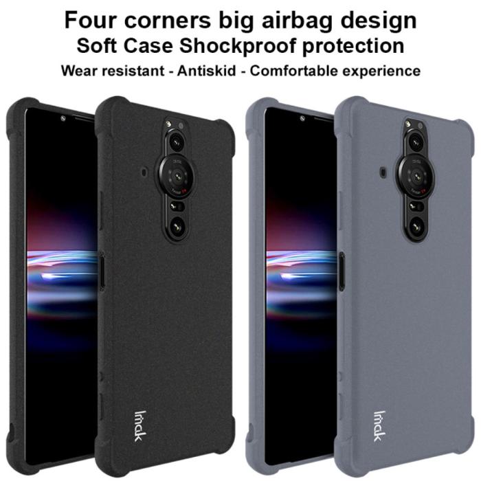 Bild 3, IMAK IMAK Sony Xperia Pro-I Skal Shockproof TPU + Skärmskydd Matt Grå - Teknikhallen.se