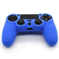  PS4 Kontroll Skal Silikon Anti-Slip Bl&aring; - Teknikhallen.se