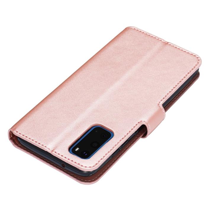 Bild 4,  Samsung Galaxy S20 - Plånboksfodral - Roséguld - Teknikhallen.se