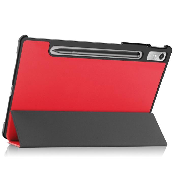Bild 4,  Lenovo Tab P11 Pro Gen 2 Fodral Tri-Fold Läder Röd - Teknikhallen.se