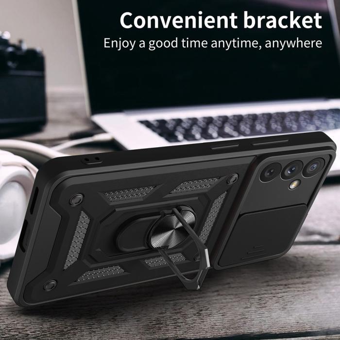 Bild 6,  Samsung Galaxy A34 5G Skal CamShield Ring Hybrid Roséguld - Teknikhallen.se