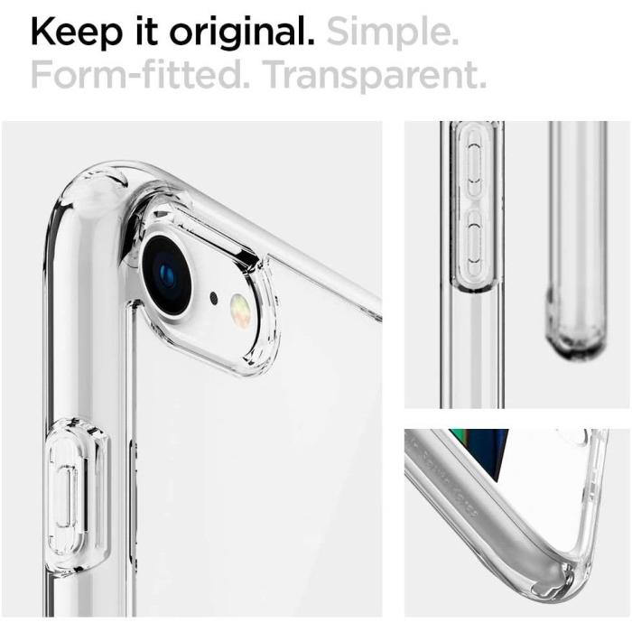 Bild 5, Spigen Spigen iPhone 7/8/SE Skal Ultra Hybrid Crystal Clear - Teknikhallen.se
