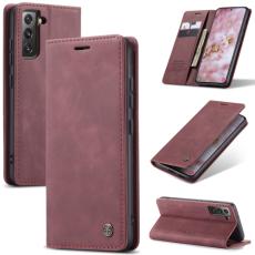 CASEME CASEME Samsung Galaxy S22 Fodral Flip Retro L&auml;der R&ouml;d - Teknikhallen.se