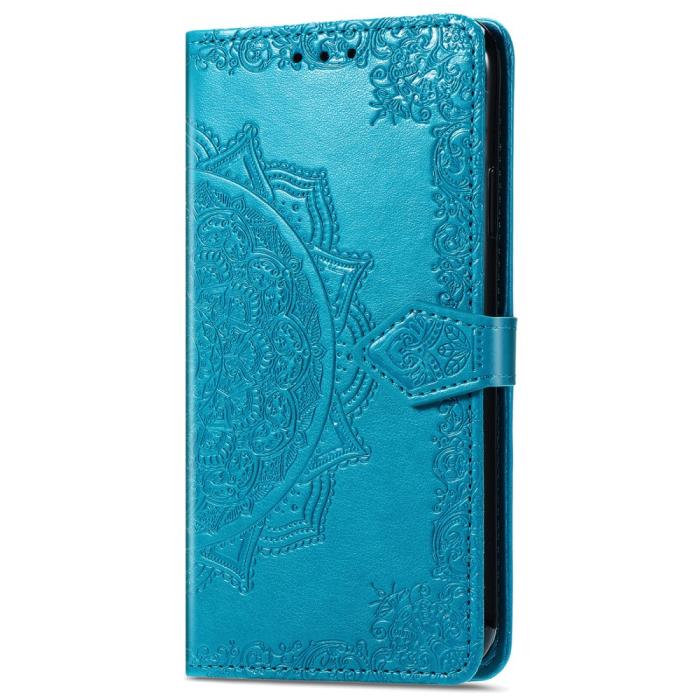 Bild 4,  iPhone 16 Fodral Mandala Läder Blå - Teknikhallen.se