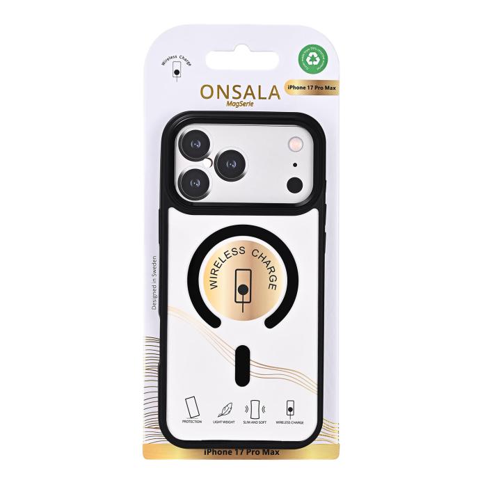 Bild 3, Onsala Onsala iPhone 17 Pro Max Skal MagSafe Bumper Svart/Transparent - Teknikhallen.se