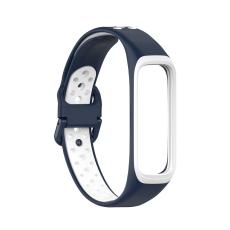  Samsung Galaxy Fit 2 SM-R220 Armband Ih&aring;ligt Silikon M&ouml;rk Bl&aring;/Vit - Teknikhallen.se