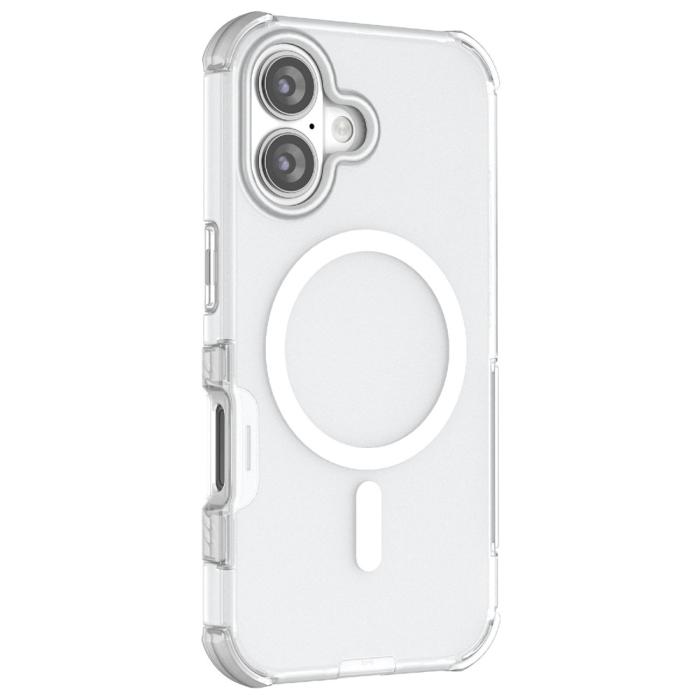 Bild 2,  iPhone 16 Skal MagSafe Shockproof Hybrid Vit - Teknikhallen.se