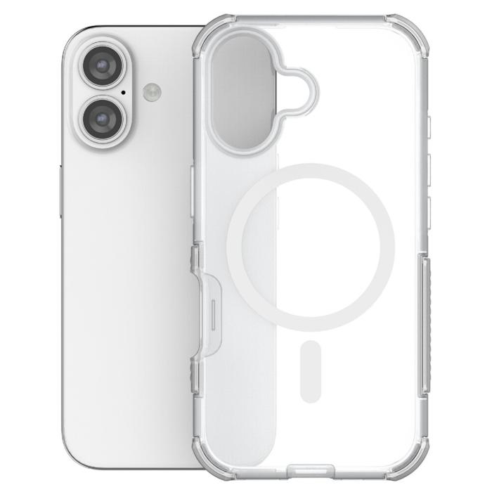 Bild 3,  iPhone 16 Skal MagSafe Shockproof Hybrid Vit - Teknikhallen.se