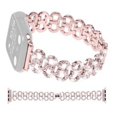  Apple Watch 42/44/45/46/49 mm Metal Bling Armband Ros&eacute;guld - Teknikhallen.se