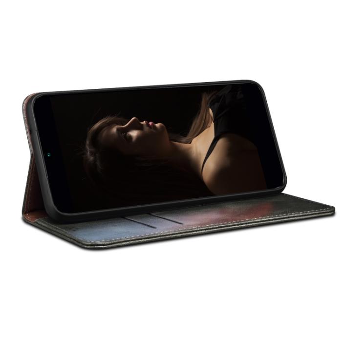 Bild 5,  Xiaomi 13 Pro 5G Fodral Oil Wax Flip Läder Svart - Teknikhallen.se