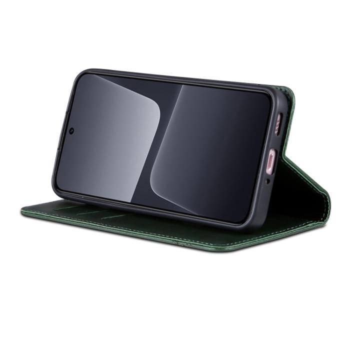 Bild 5, AZNS AZNS Xiaomi 13 5G Fodral Flip Läder Mörk Grön - Teknikhallen.se