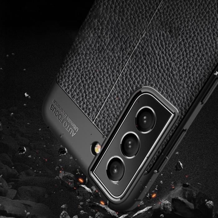 Bild 4,  Samsung Galaxy S22 Plus Skal Litchi Textur Blå - Teknikhallen.se