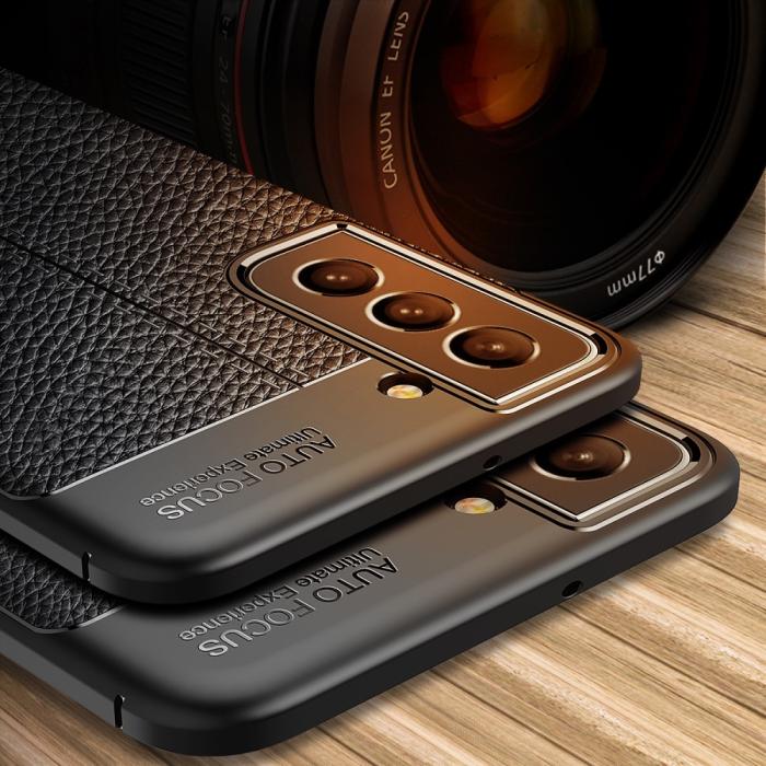 Bild 6,  Samsung Galaxy S22 Plus Skal Litchi Textur Blå - Teknikhallen.se