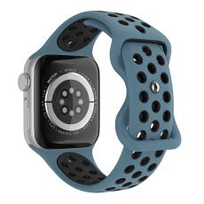 ColorPop Sportarmband Dual-Color Apple Watch 42/41/40/38 mm (S/M) Bl&aring;/Svart - Teknikhallen.se