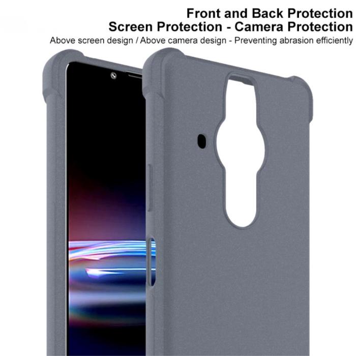 Bild 5, IMAK IMAK Sony Xperia Pro-I Skal Shockproof TPU + Skärmskydd Matt Grå - Teknikhallen.se