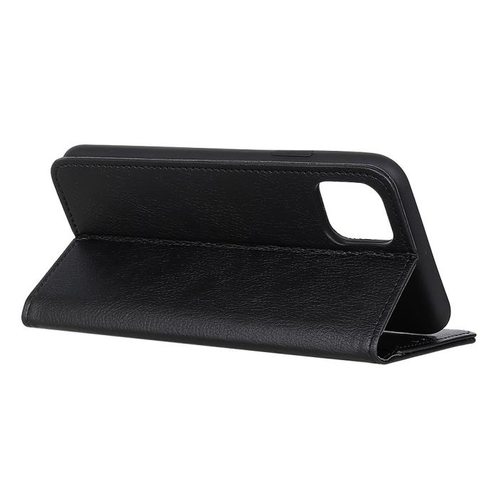Bild 3,  iPhone 12 Pro Max - Split Läder Flip Fodral - Svart - Teknikhallen.se