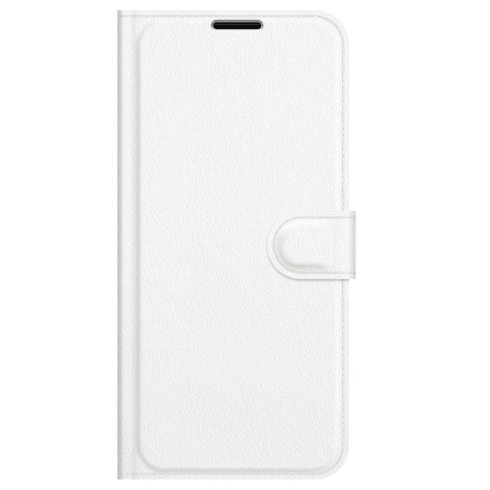 Bild 5,  iPhone 13 Pro Max - Litchi Slim Läder Fodral - Vit - Teknikhallen.se