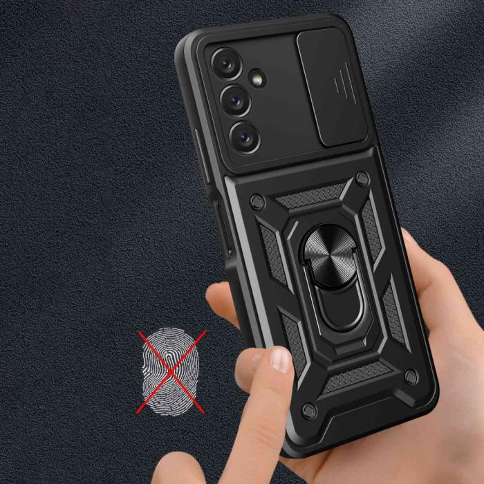 Bild 6,  Samsung Galaxy A14 4G/5G Skal Ring CamShield Hybrid Silver - Teknikhallen.se