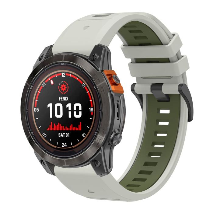 Bild 4,  Garmin Fenix 26 mm Armband Quick Release Silikon Grå - Teknikhallen.se