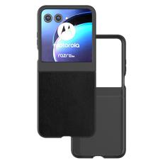  Motorola Razr 60 / 50 5G Mobilskal L&auml;der Svart - Teknikhallen.se