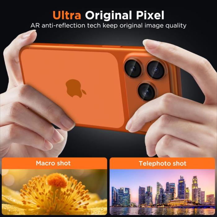 Bild 2, Tech-Protect Tech-Protect iPhone 17 Pro Max Linsskydd CamFull Fit+ Transparent - Teknikhallen.se