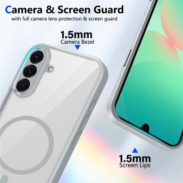 Bild 3,  Samsung Galaxy A27 5G Skal TPU Magsafe Grå/Transparent - Teknikhallen.se