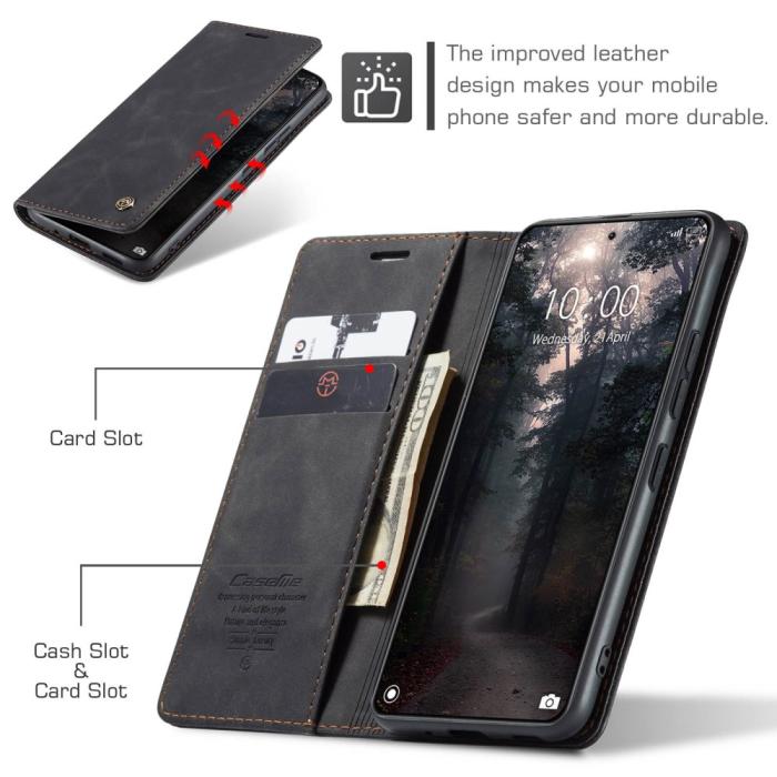 Bild 5, CASEME CASEME Xiaomi 14 Fodral Flip Läder Svart - Teknikhallen.se